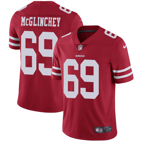 San Francisco 49ers Limited Red Men Mike McGlinchey Home NFL Jersey 69 Vapor Untouchable